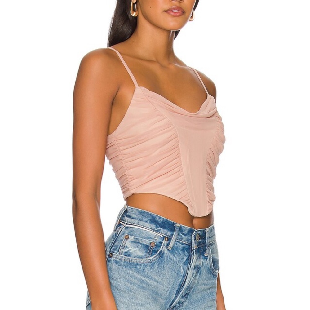 Superdown Blaire Corset Top in Nude NWT